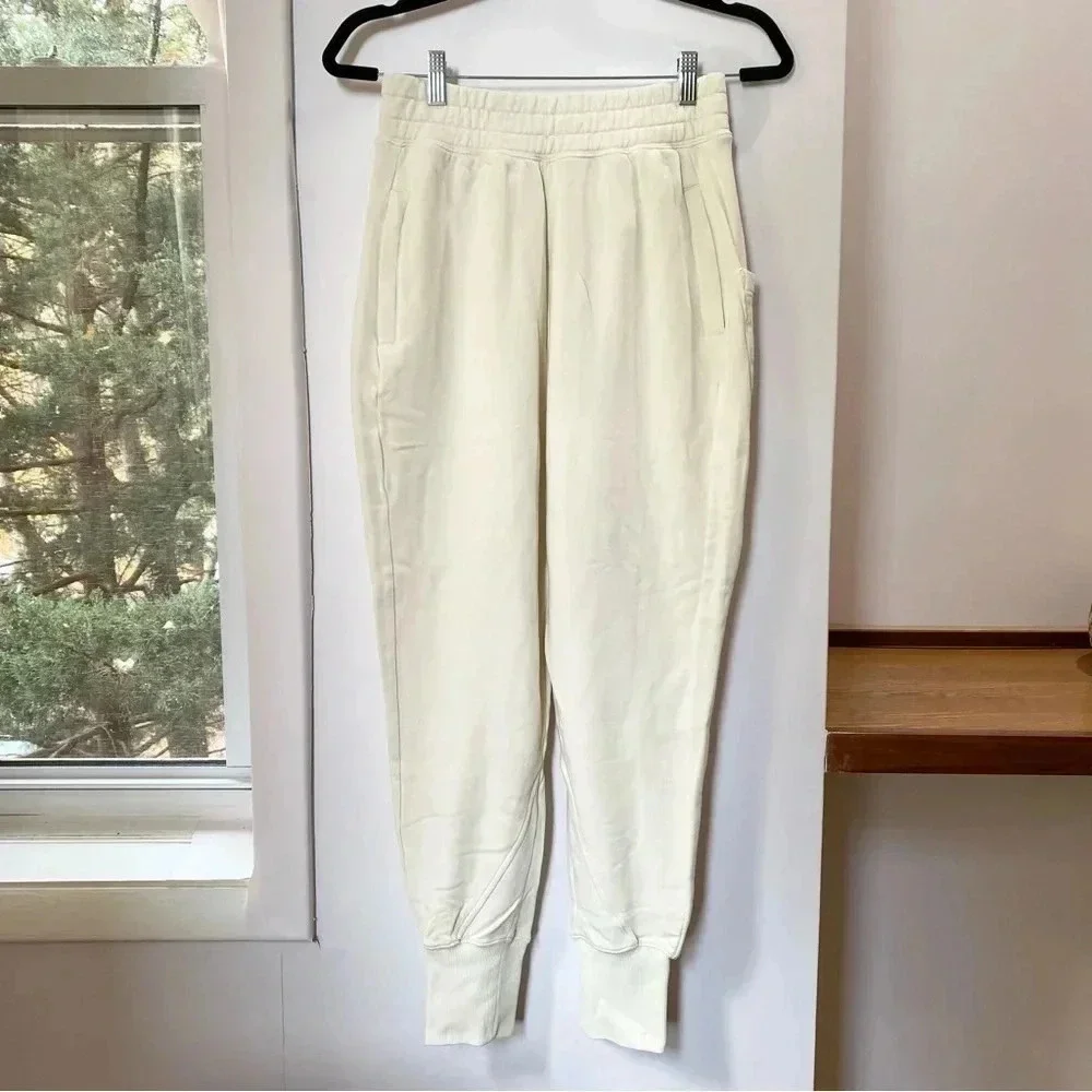 New Free People June Bug Sweatpants Joggers FP Movement Cream Small - Picture 3 of 12